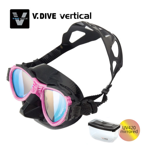 威带夫Vdive专业自由潜面镜 高阶UV420镀膜款 可配近视潜水镜装备