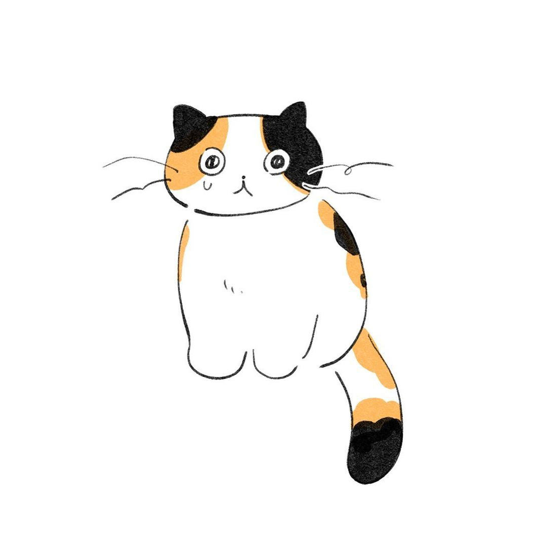 m548可爱喵星人猫咪插画素材简笔画简单猫咪卡通画儿童画素材