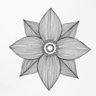 m353缠绕画禅绕画手绘画画临摹图集黑白手绘插画电子图线描素材图