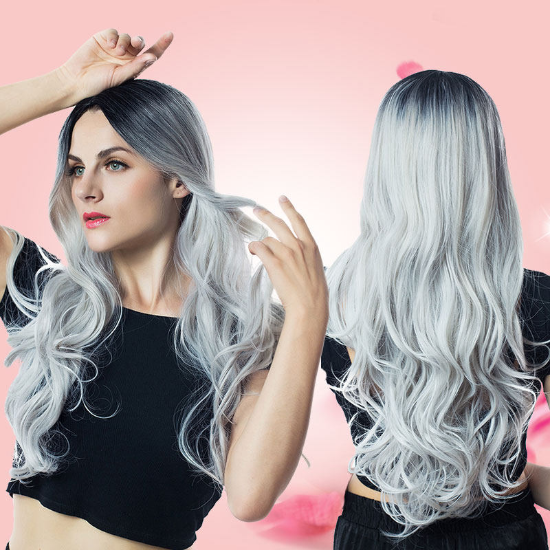 cheap synthetic ombre wigs hair Halloween Wig Long curly hair Gradient color Wigin the Hair Care/Wig , Wig , Whole wig  category - from Buy2taobao.com to provide professional Taobao agent buy service