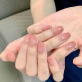 渐变裸色中长款 桃之夭夭 穿戴甲INS风日常百搭显白美甲