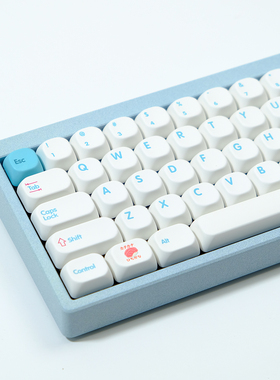 寿司键帽简约白色KOA高度类似MOA小全套PBT热升华机械键盘客制化