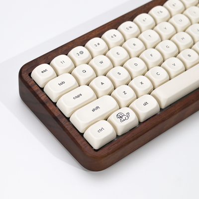 极简奶白小狗键帽MOA热升华PBT