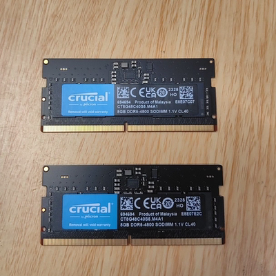 英睿达 DDR5 4800 8G笔记本内存条 ；上机实测内存稳定性，0错误