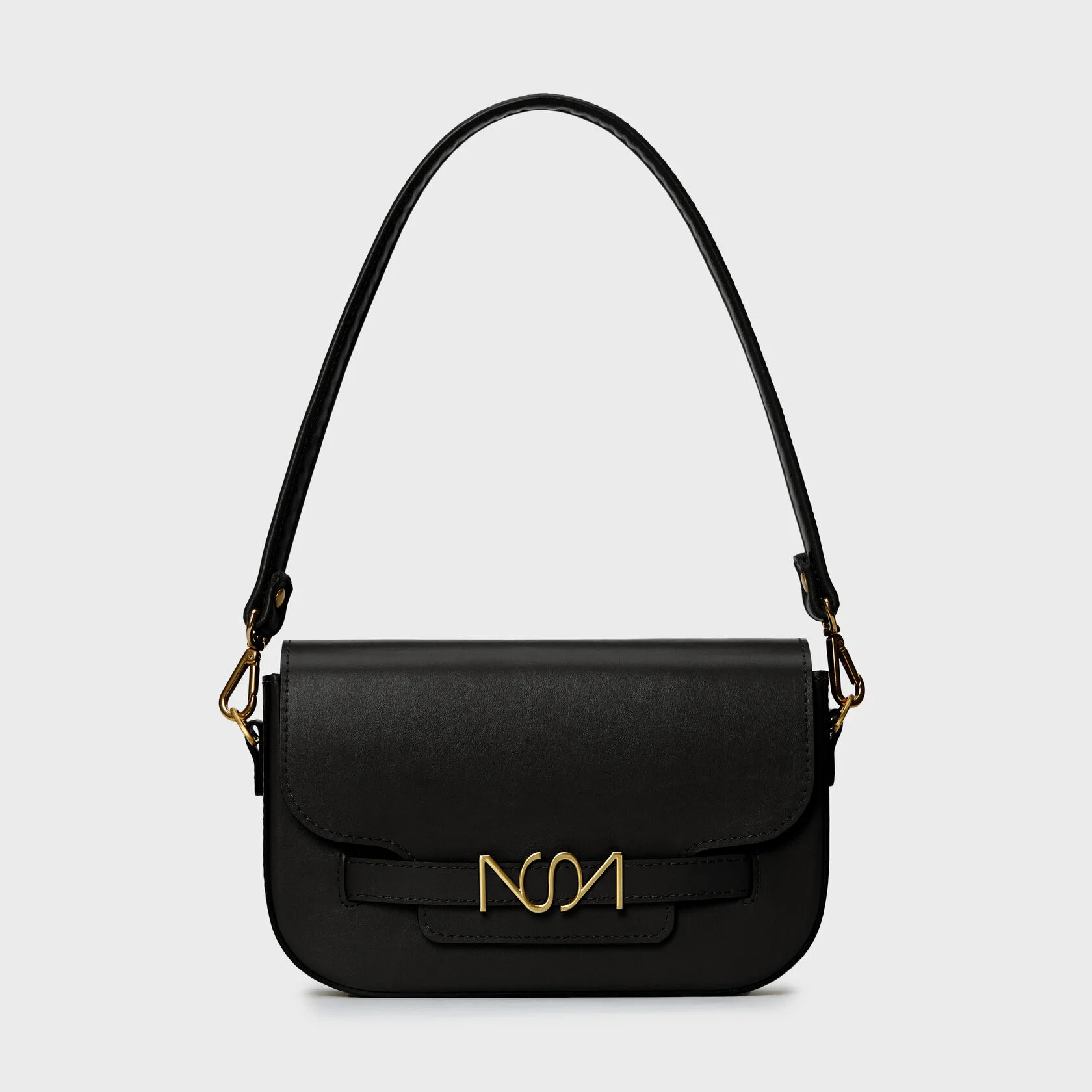 欧美时尚黑色马鞍包女单肩斜挎包高级质感通勤百搭小包