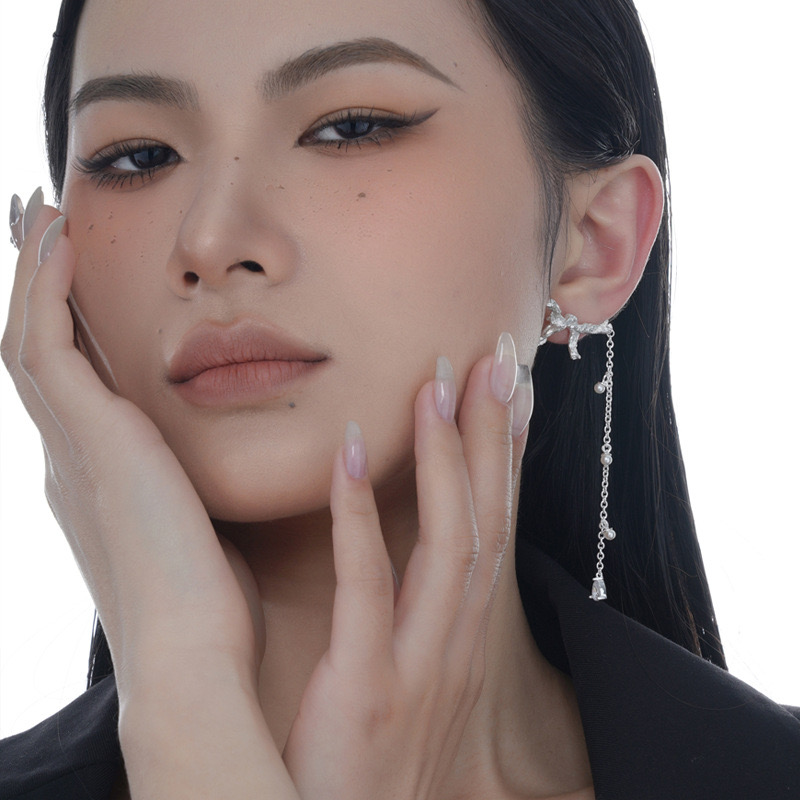 PREDAMS 创意小众设计师925银潮流时尚ins百搭蛇骨双层锆石球项链