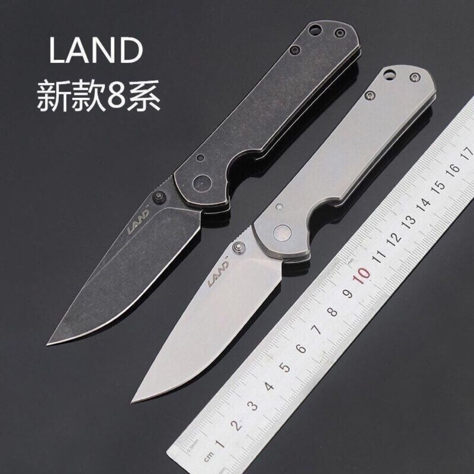 三刃LAND木标 8系8103户外折叠随身刀具求生水果刀8104钢刀小折刀