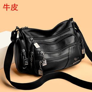 真皮女包2026新款大容量单肩斜挎包中年妈妈包多袋子包牛皮包软皮