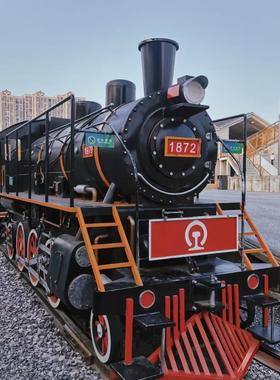 仿真大型创意老式蒸汽机道具复古