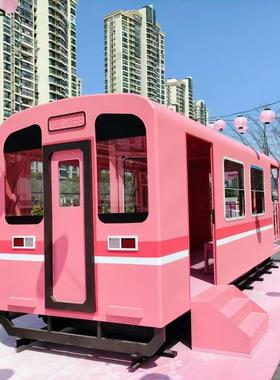 定制复古民国火车售卖亭模型小吃车有轨电车网红打卡拍摄装饰摆件