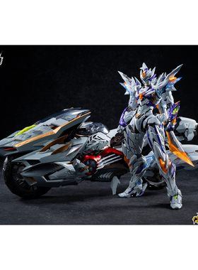 摩动核 MNZ-GT01X 战铠白虎 x 虎鲨摩托 套装版