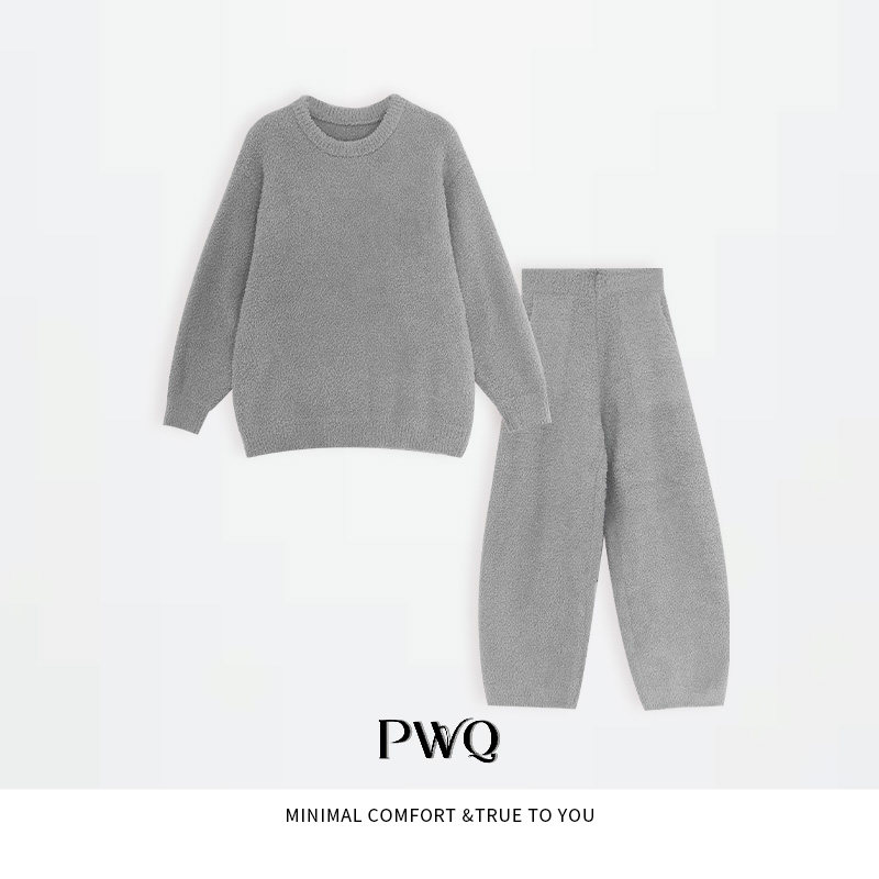 男款睡衣长袖A类母--婴针织毛衣松紧腰束腿裤SZDD-25123025-DG,童装/婴儿装/亲子装,家居服套装,淘宝优惠券,粉丝福利购,淘宝优惠卷