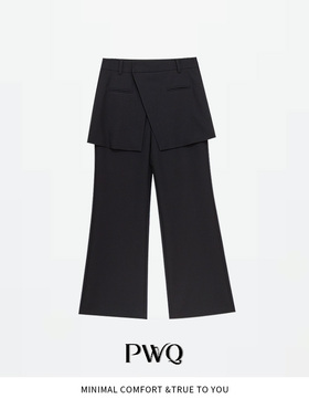 休闲裤中腰绵羊毛直筒裤DSML-26020729-DK