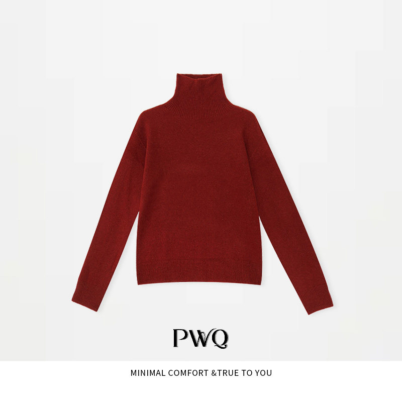 【冬日王菲】上衣100羊毛半高领针织衫MSCC-25110111-DC