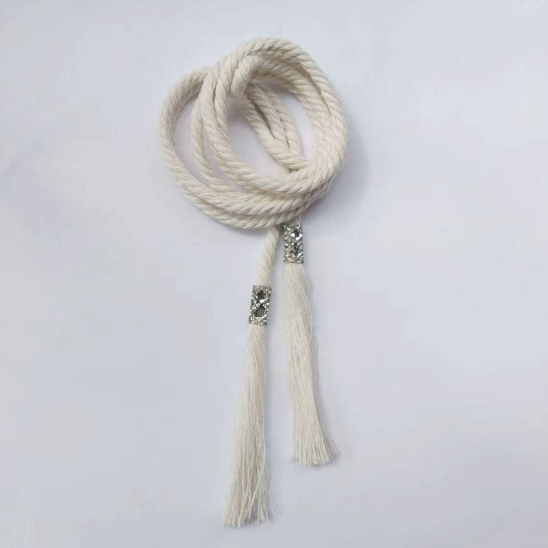 手工文艺纯棉女腰带编织流苏细腰绳装饰连衣裙百搭牛仔裤卫衣帽子