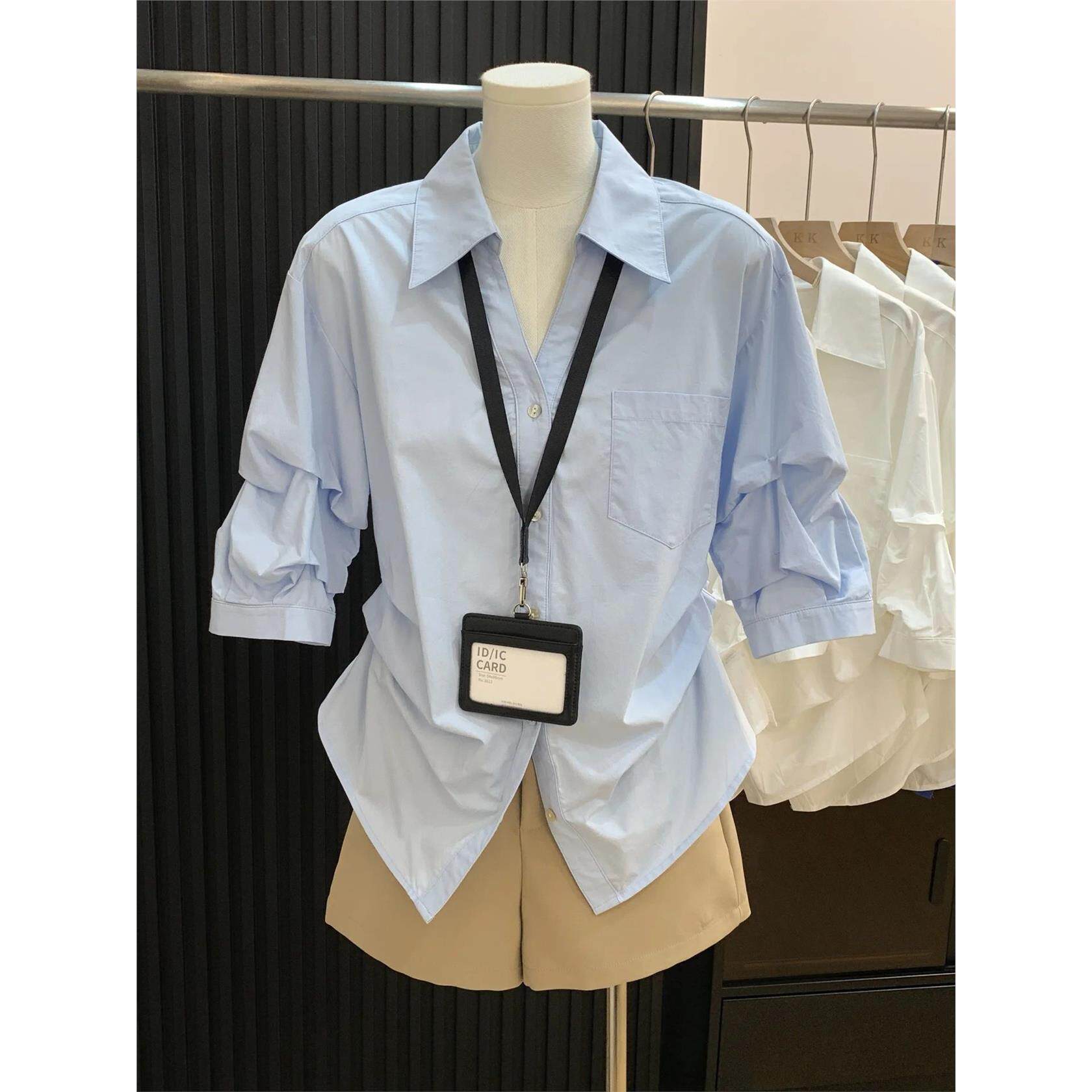 韩版宽松休闲衬衫女春夏