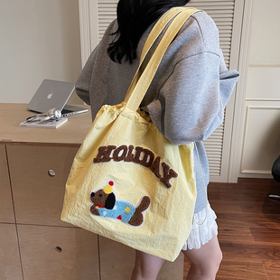 包包日常百搭夏天帆布包女2025新款大容量轻便托特包通勤手提包