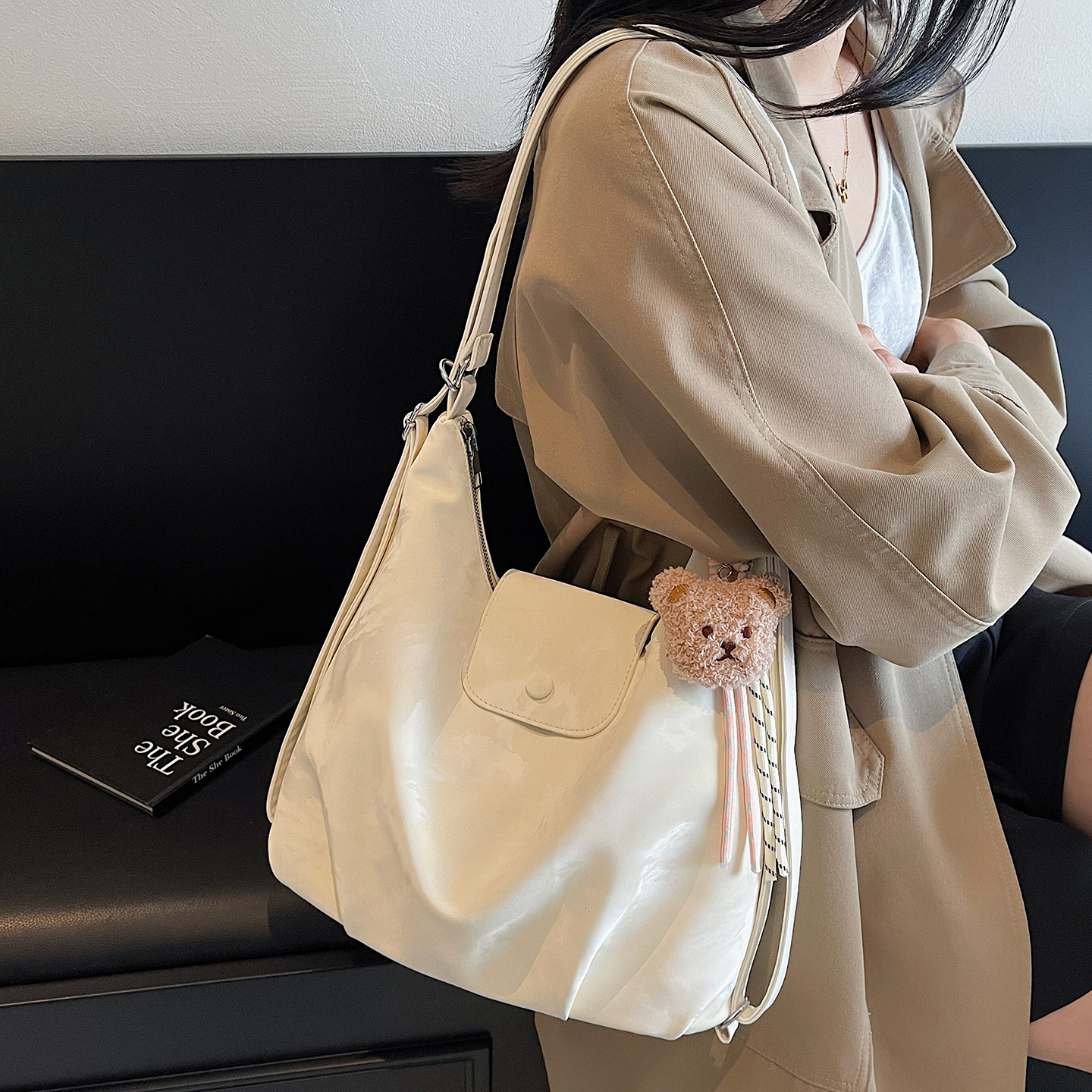 休闲百搭三用包 2025新款超火扎染托特包女大容量上班通勤斜挎包