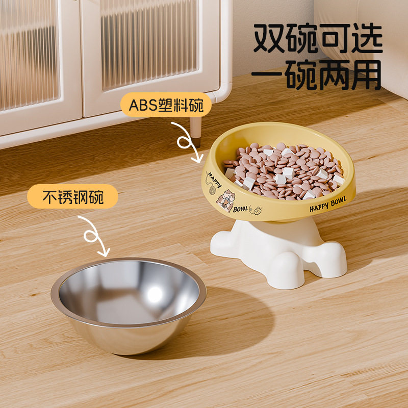新款宠物碗猫碗狗碗食盆小猫咪不锈钢饭碗喝水碗猫粮架防打翻