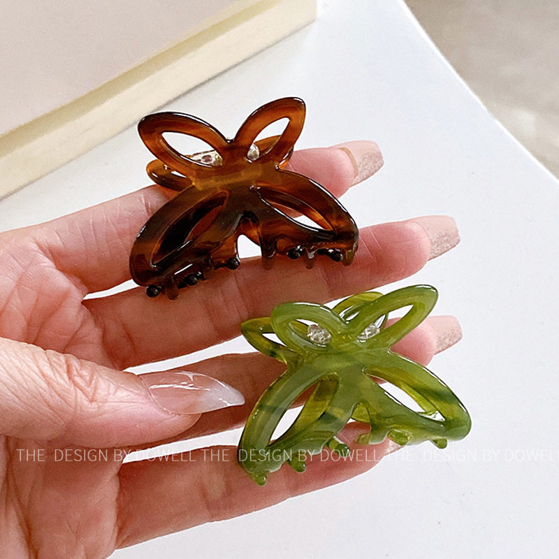 朵薇饰品韩版小号蝴蝶抓夹醋酸板材新款镂空发夹刘海夹半扎发头饰