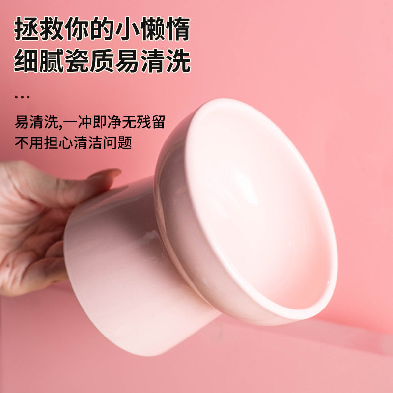 奶呼呼猫碗猫食盆陶瓷高脚保护颈椎防打翻狗碗宠物喝水粮猫碗跨境