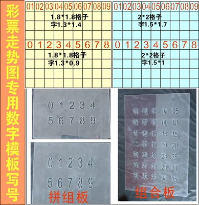 新品彩票用品走势图号码表格福彩体彩3d双色球大乐透写号数字模板