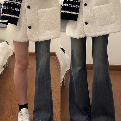 大童洋气休闲弹力加绒牛仔裤