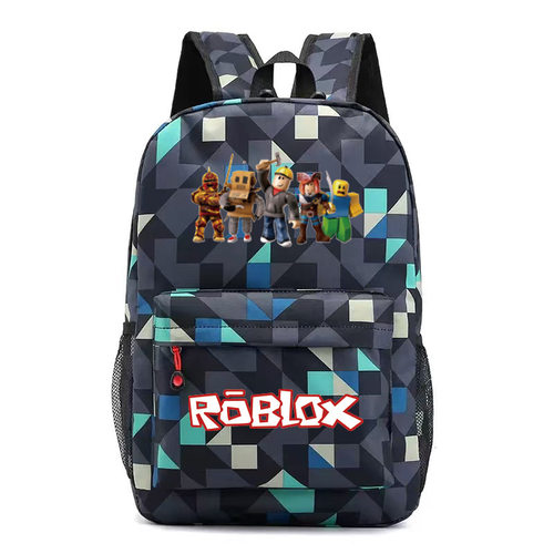 新款跨境热销roblox游戏周边书包卡通双肩包背包来图制定一件代发