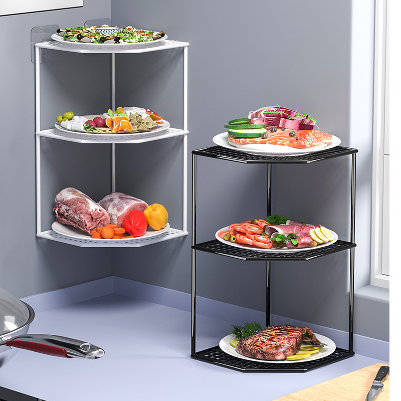 厨房收纳置物架备菜配菜神器壁挂多层配菜盘架子火锅用品家用大全