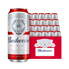 【自播专享】【8月到期】Budweiser/百威经典红罐450ml*20听红罐