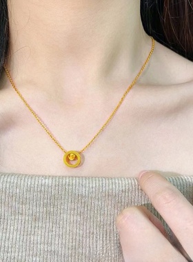 时来运转小金球项链女轻奢小众