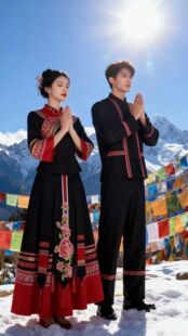 新款布依族婚服少数民族壮族民族服套装刺绣抗皱大气长裙定制