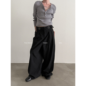 通勤时髦垂感休闲裤 VERY 系带褶皱廓形西装 长裤 FEWEST 职场达人