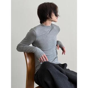 T恤男女百搭指套打底衫 VERY 长袖 高级感剪裁设计亲肤修身 FEWEST