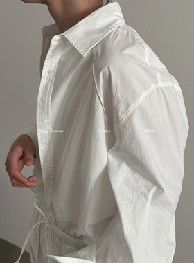 VERY FEWEST 立体解构纯色廓形长袖衬衫男女松弛氛围感慵懒开衫