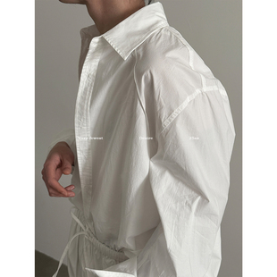 男女松弛氛围感慵懒开衫 VERY 衬衫 立体解构纯色廓形长袖 FEWEST