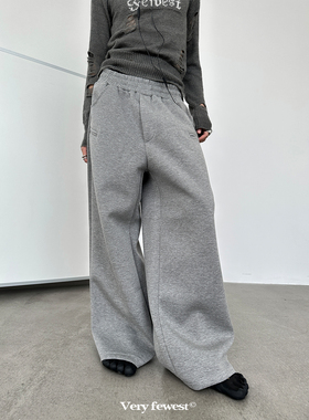 very Fewest 9.6 20:00 重磅时装版型阔腿卫裤高级感休闲拖地裤子