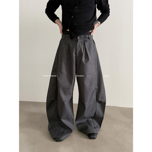 男女设计感垂坠阔腿弯刀裤 VERY 长裤 立体解构裁剪廓形西装 FEWEST