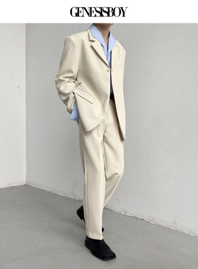 GENESISBOY 回头率满满的小众奶黄色系西装套装男