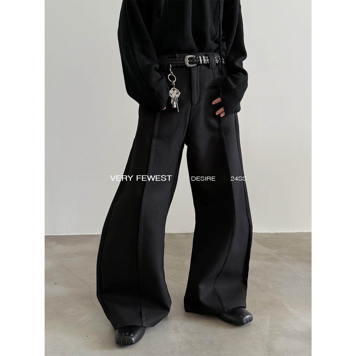 长裤西裤宽松阔腿秋冬小众设计感