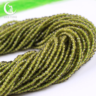 橄榄绿色2MM 3MM 尖晶石条珠串珠散珠半成品长链手链配珠