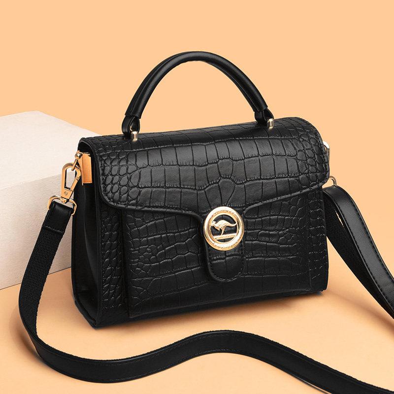 凯迪菲尼袋鼠真皮女包大气头层牛皮手提小包2023新款时尚单肩斜挎