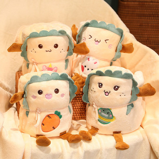 安抚兔兔午休抱枕毯兔子公仔娃娃盖腿毯熊猫玩具生日礼物汽车玩偶