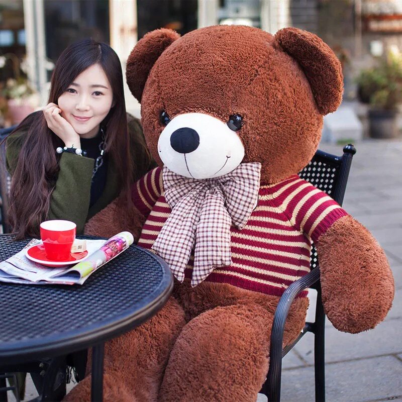 곰 인형 봉제 장난감 베개 테디 베어 걸레 인형 포옹 곰 인형 자이언트 팬더 리틀 베어 선물 생일 소녀