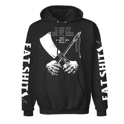 连帽黑色休闲宽松套头衫春秋款