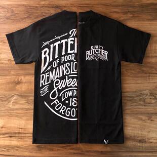哈雷T恤RustyButcher生锈屠夫摩托骑行ds改装风格短袖好货