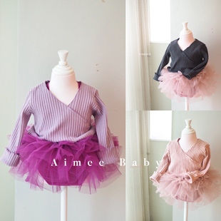 芭蕾舞蹈服上衣 韩国芭蕾体服外套 现货 韩国dmc儿童芭蕾罩衫