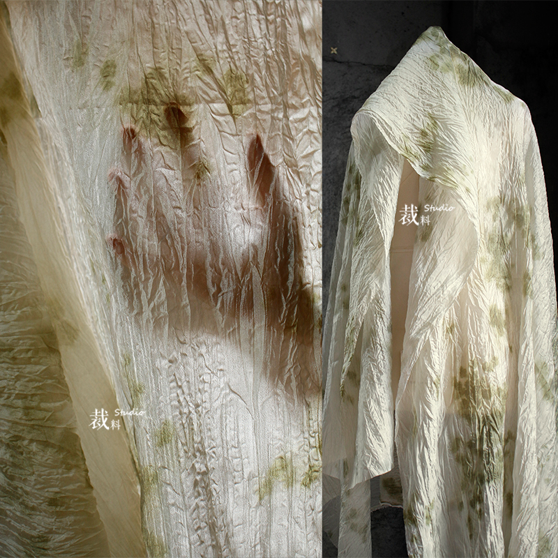 亮光泽肌理新中式服装布料面料