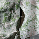 春日粉绿斑驳肌理提花布料 设计师面料 苔藓渐变复古文艺国风服装