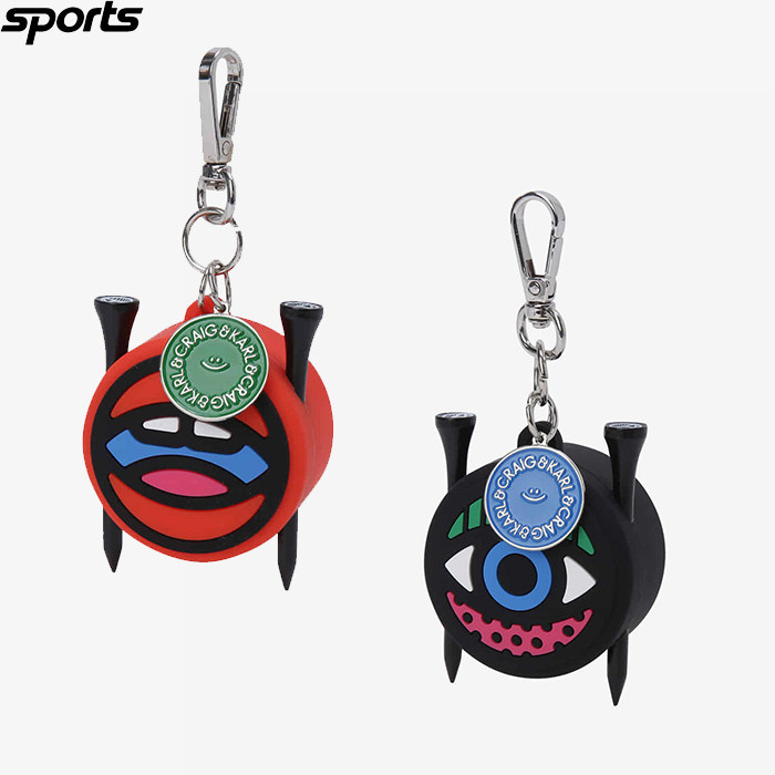 韩国代购CRAIG KARL高尔夫ins款23年卡通立体硅胶挂件包球包球TEE